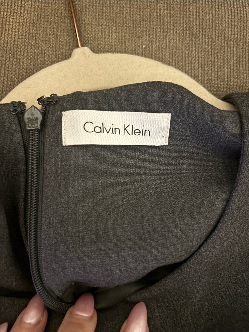 Calvin Klein Black Pleated Midi Sheath Dress - Picture 3 of 3